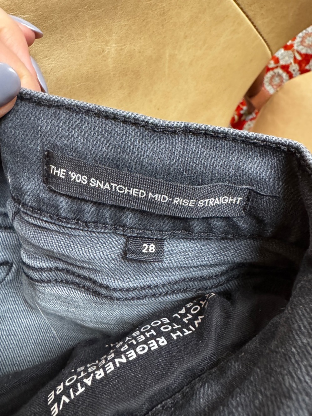 Aritzia Straight Leg High-Rise Jeans in Black - Picture 3 of 4